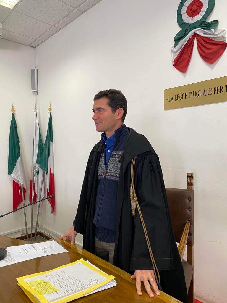 Federico Biancani in veste di giudice onorario presso il Tribunale per i Minorenni delle Marche